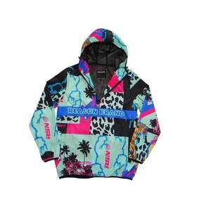 Reason Brand Colorful Windbreaker Jacket - Vintage Style